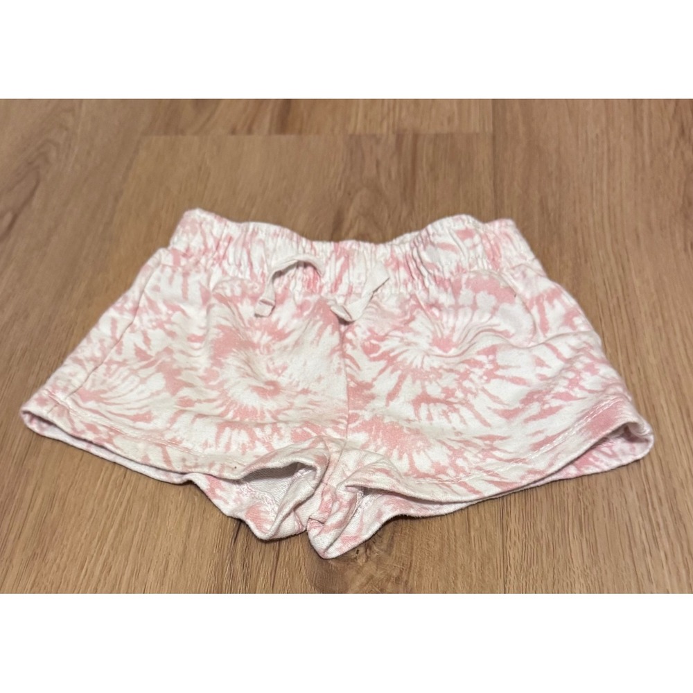 Lucky Brand Toddler Girls Pink White Tie Dye Elastic Waist Shorts 2T